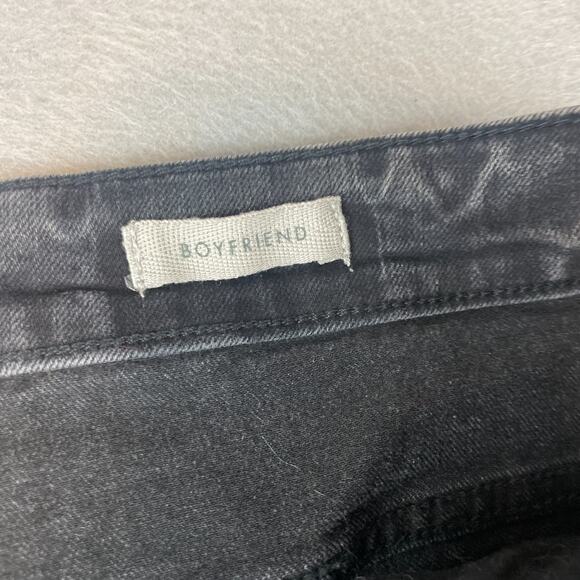 Logo by Lori Goldstein Velvet Patchwork Jeans Womens Sz20 WP Black Boyfriend - Picture 7 of 12